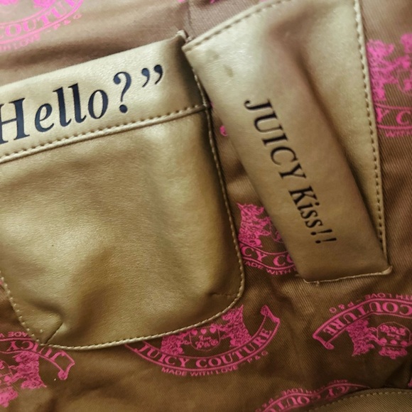 Y2K Juicy Couture Pink Tote with Green and Gold Chain Rare! - Picture 6 of 12